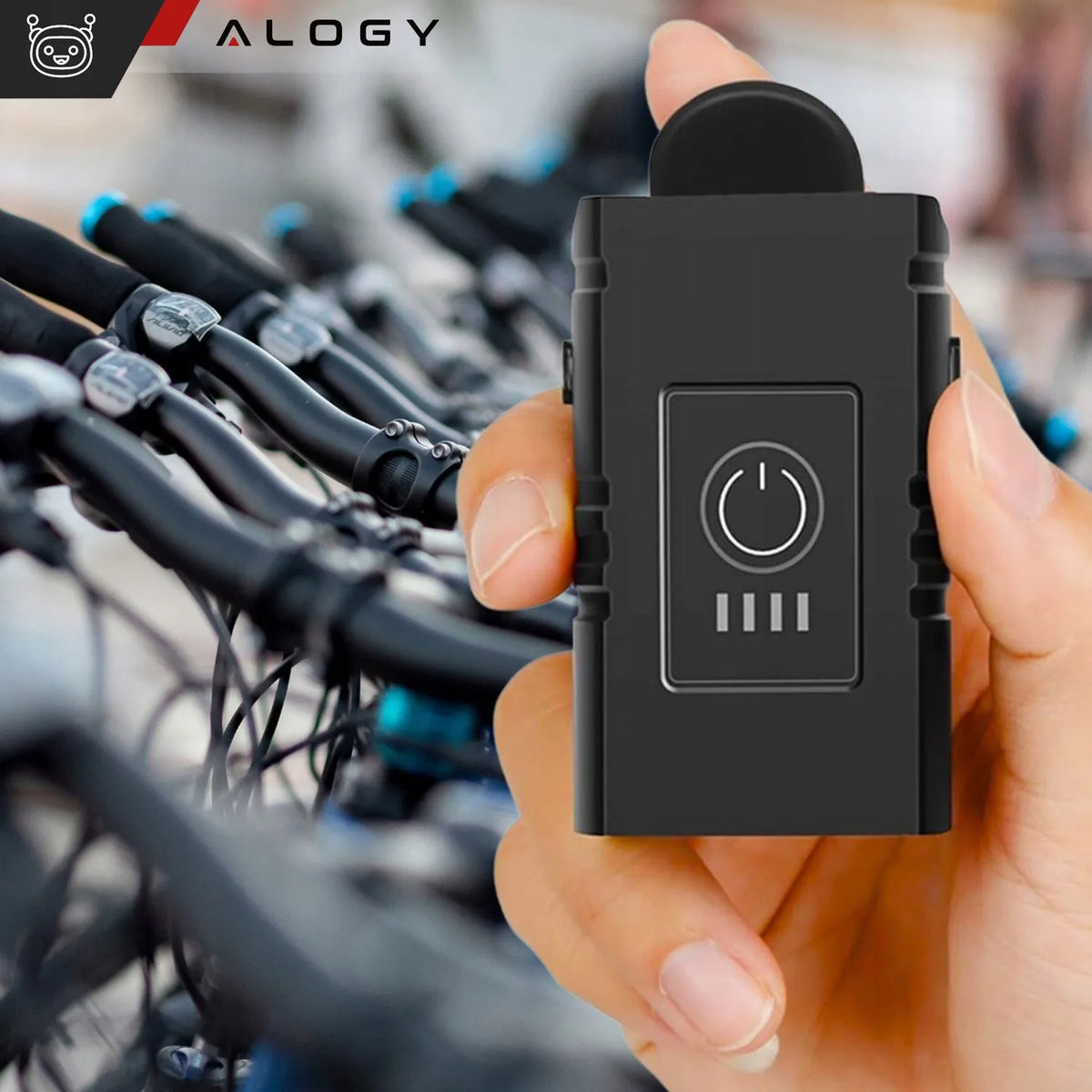 Galingas priekinis LED dviračio žibintas „Alogy“, 800 lm, atsparus vandeniui