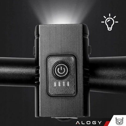 Galingas priekinis LED dviračio žibintas „Alogy“, 800 lm, atsparus vandeniui