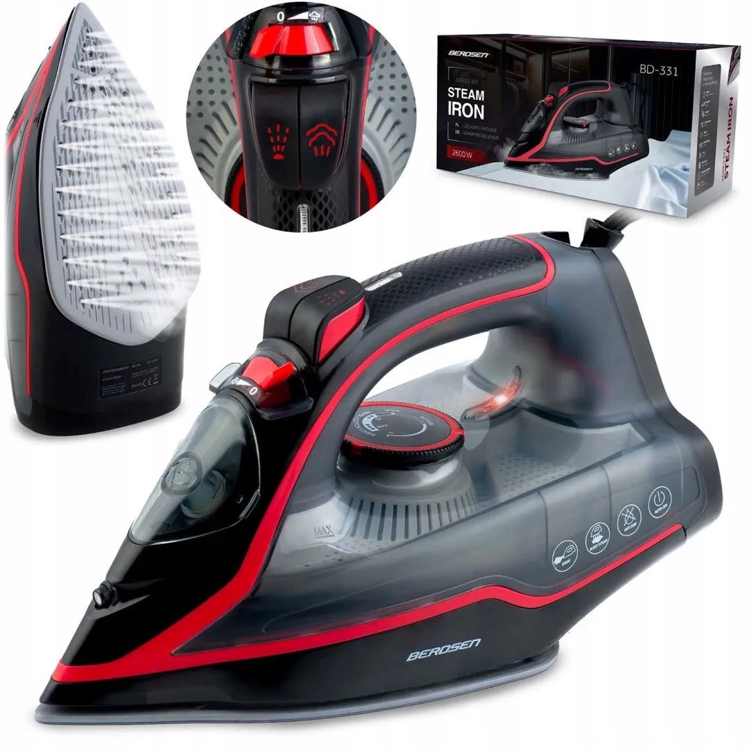 Garinis lygintuvas 2600W Berdsen BD-331 keraminis padas vertikalus lyginimas