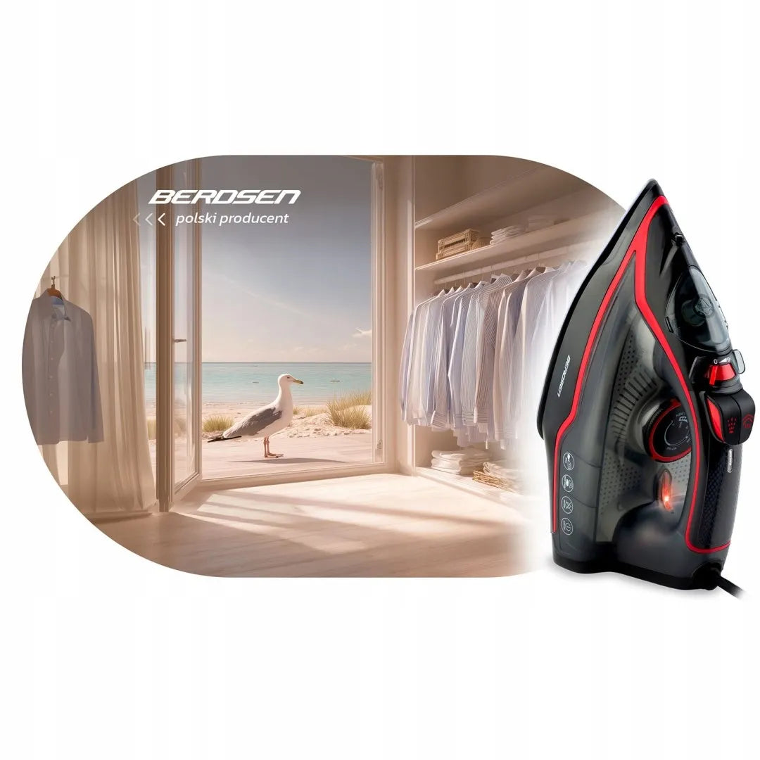 Garinis lygintuvas 2600W Berdsen BD-331 keraminis padas vertikalus lyginimas