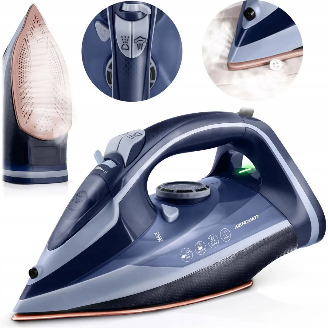 Garinis lygintuvas 3000W Berdsen BD-330 su keramine danga ir vertikalaus lyginimo funkcija