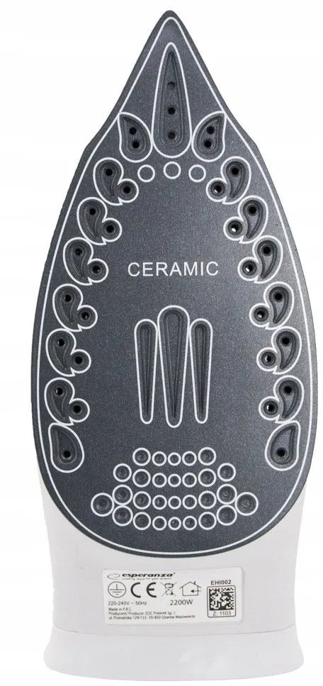 Garinis lygintuvas Esperanza Slider Ceramic, savaime išsivalantis, 2200 W