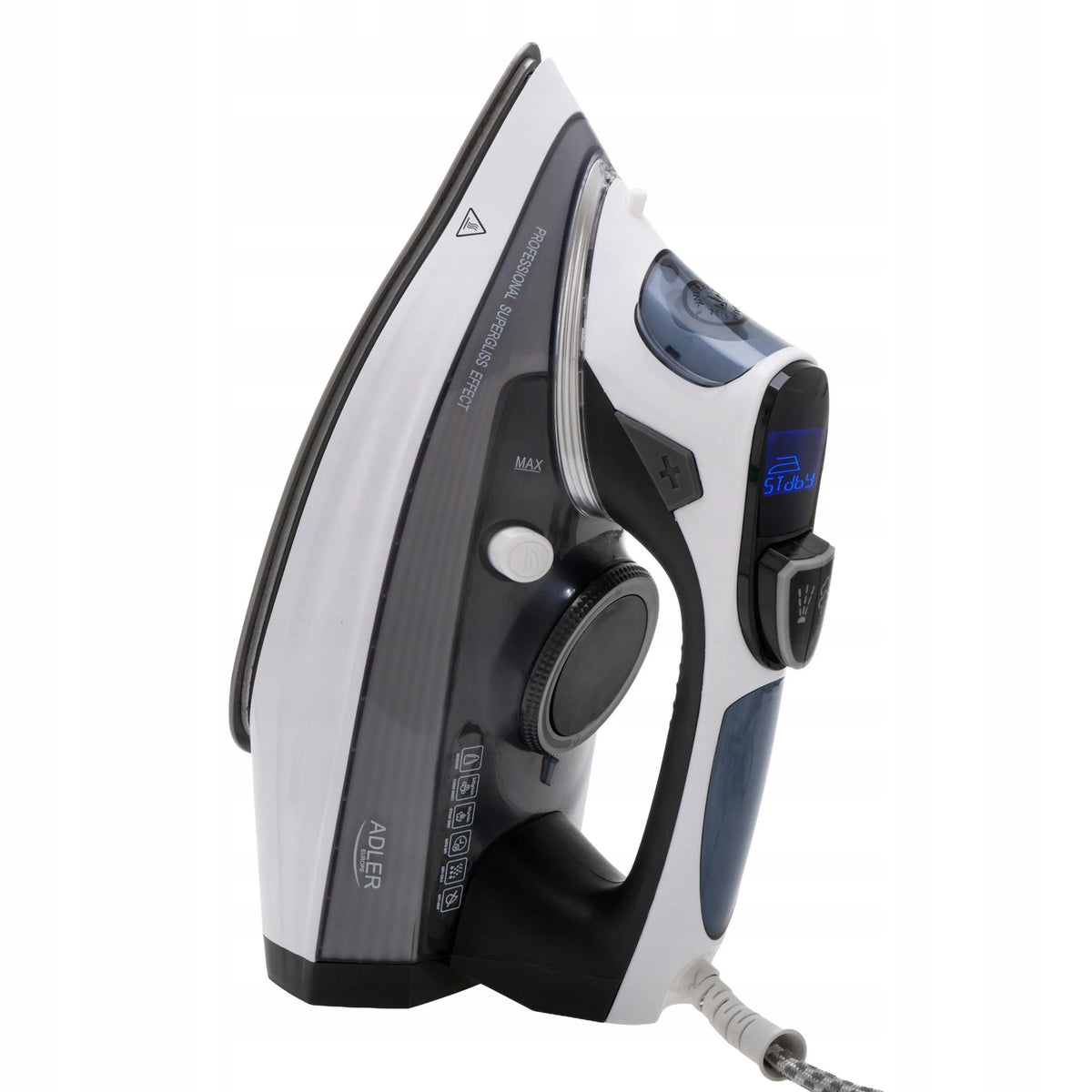 Garinis lygintuvas su LCD ekranu „Adler AD5053“, 3000 W, anoduotas SWIFT GLIDE padas