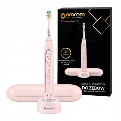 Garsinė dantų šepetėlė OROMED SONIC NEXT PRO PINK, indukcinė, 40 000 jud./min.