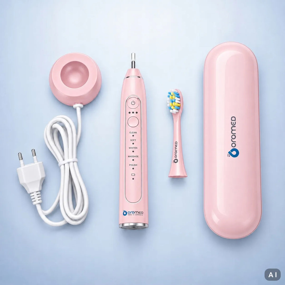 Garsinė dantų šepetėlė OROMED SONIC NEXT PRO PINK, indukcinė, 40 000 jud./min.
