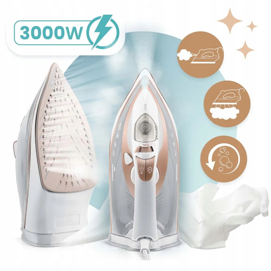 Garų lygintuvas Berdsen BD-332, 3000W, keraminis padas, vertikalus lyginimas