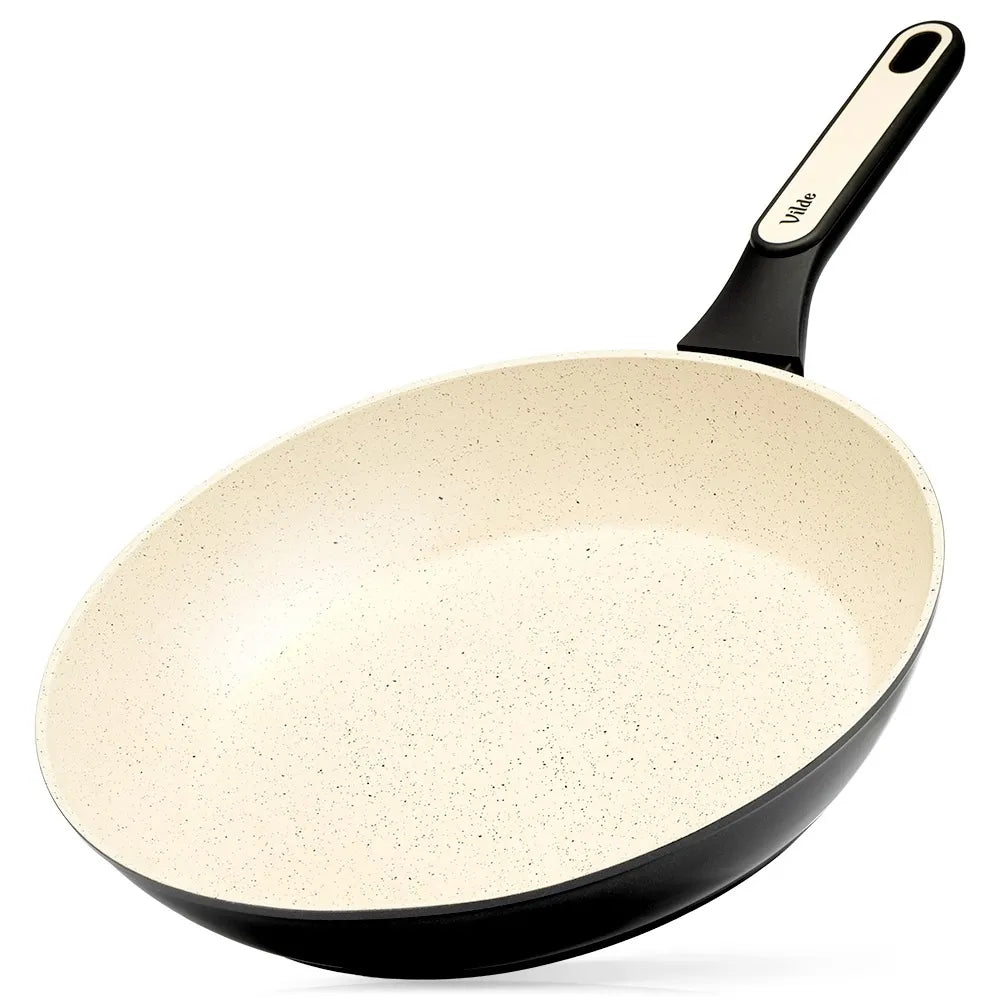 Granitinė keptuvė kepimui ir troškinimui VILDE CREAMTICA, dujinėms, indukcinėms viryklėms, 32 cm