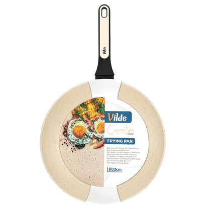 Granitinė keptuvė kepimui ir troškinimui VILDE CREAMTICA, dujinėms, indukcinėms viryklėms, 32 cm
