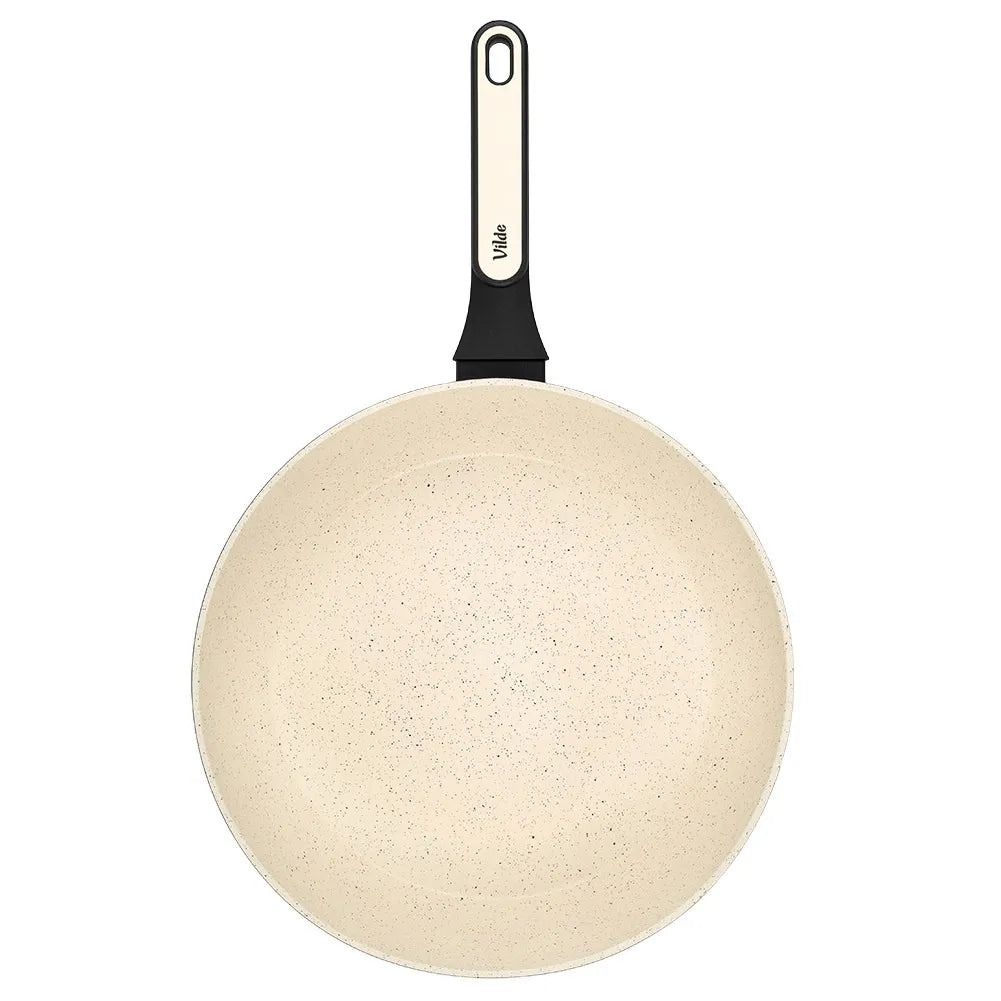 Granitinė keptuvė kepimui ir troškinimui VILDE CREAMTICA, dujinėms, indukcinėms viryklėms, 32 cm