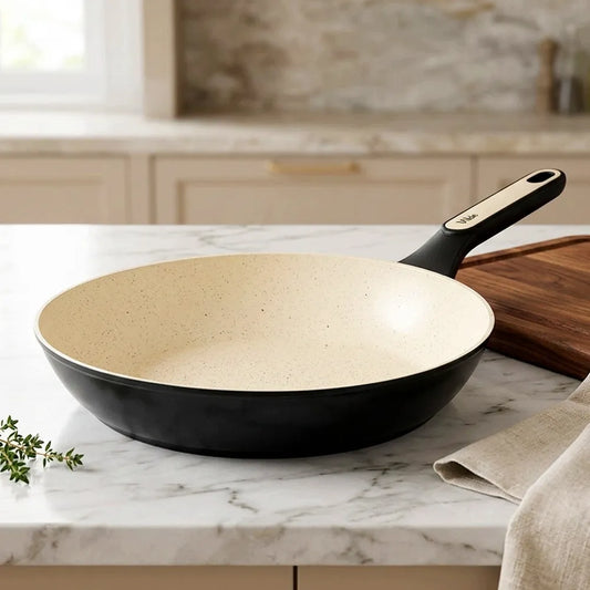 Granitinė keptuvė kepimui ir troškinimui VILDE CREAMTICA, dujinėms, indukcinėms viryklėms, 32 cm