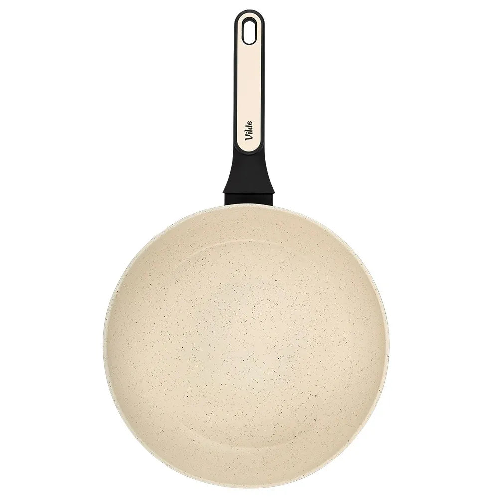 Granitinė keptuvė kepimui ir troškinimui Vilde Creamtica, skirta dujinėms ir indukcinėms viryklėms, 28 cm