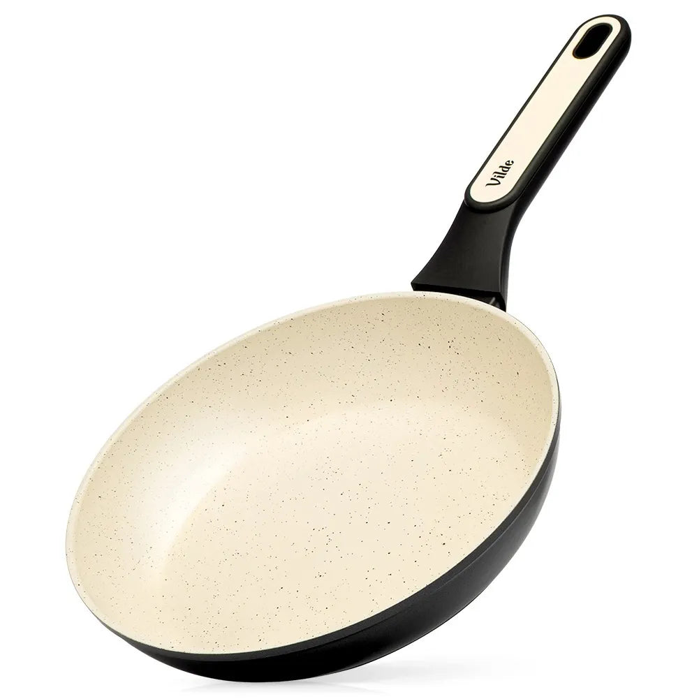 Granitinė keptuvė VILDE CREAMTICA kepimui ir troškinimui, 24 cm, tinka indukcijai