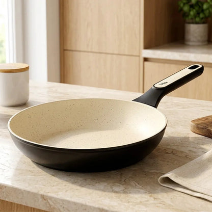 Granitinė keptuvė VILDE CREAMTICA kepimui ir troškinimui, dujinėms, indukcinėms viryklėms, 26 cm