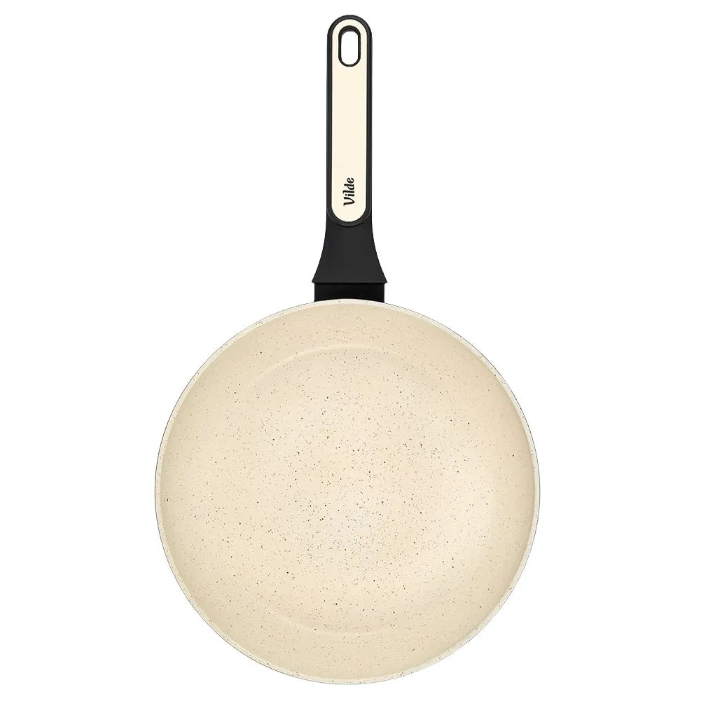 Granitinė keptuvė VILDE CREAMTICA kepimui ir troškinimui, dujinėms, indukcinėms viryklėms, 26 cm