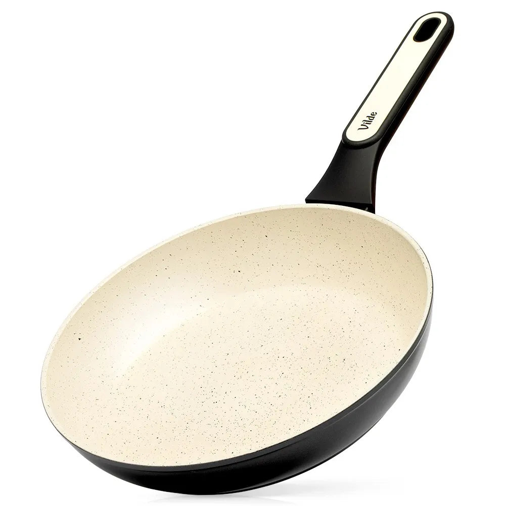 Granitinė keptuvė VILDE CREAMTICA kepimui ir troškinimui, dujinėms, indukcinėms viryklėms, 26 cm