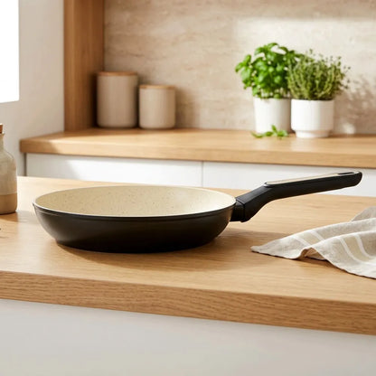 Granitinė keptuvė VILDE CREAMTICA kepimui ir troškinimui, dujinėms, indukcinėms viryklėms, 26 cm