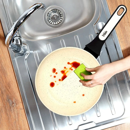 Granitinė keptuvė VILDE CREAMTICA kepimui ir troškinimui, dujinėms ir indukcinėms viryklėms, 20 cm