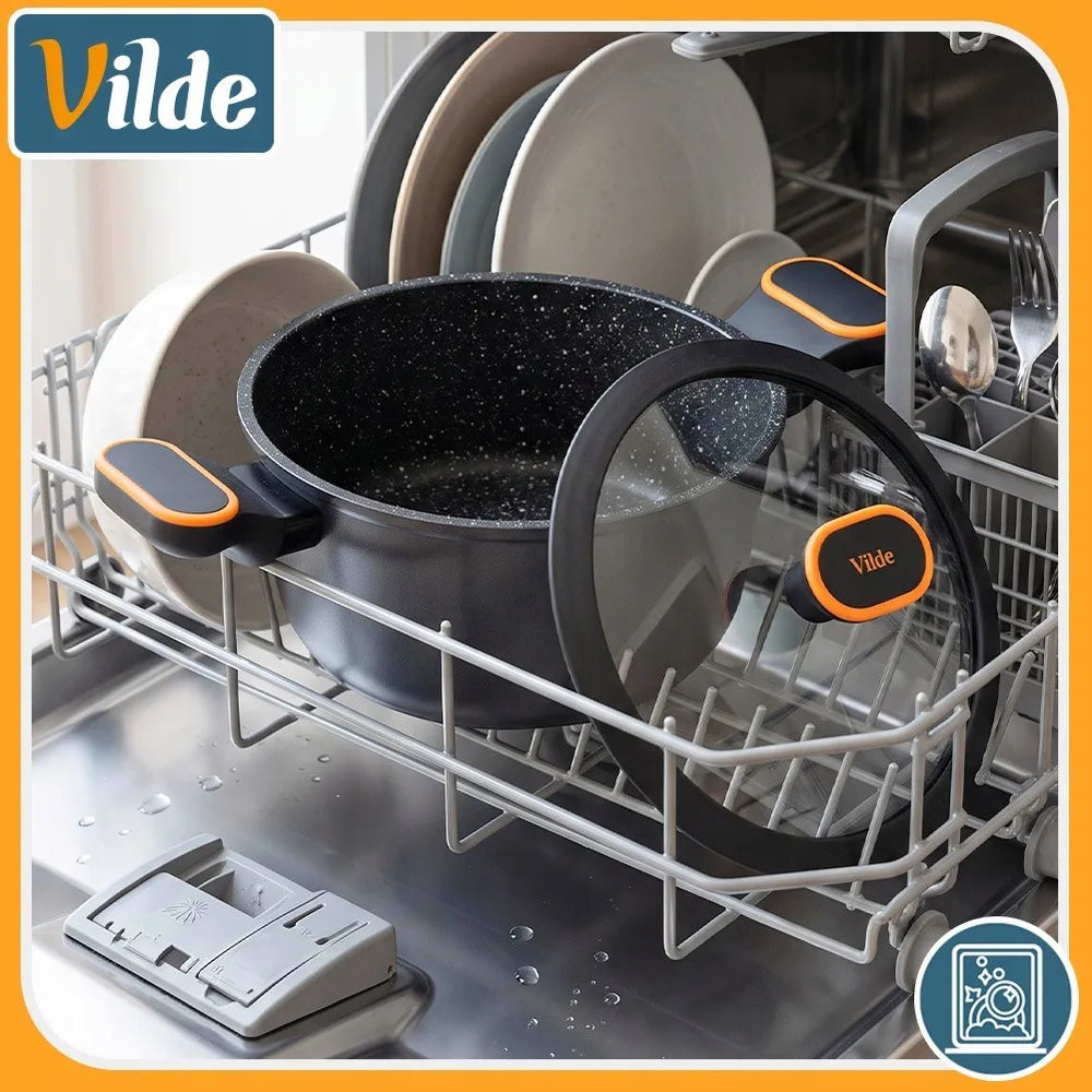 Granitinis puodas su dangčiu VILDE 20 cm, 2,5 l