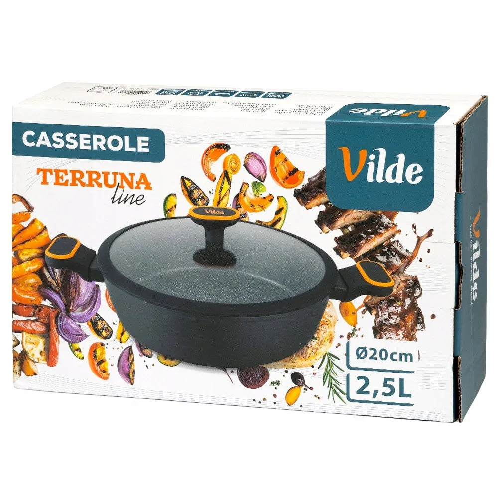 Granitinis puodas su dangčiu VILDE 20 cm, 2,5 l