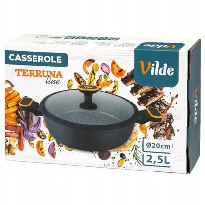 Granitinis puodas su dangčiu VILDE 20 cm, 2,5 l