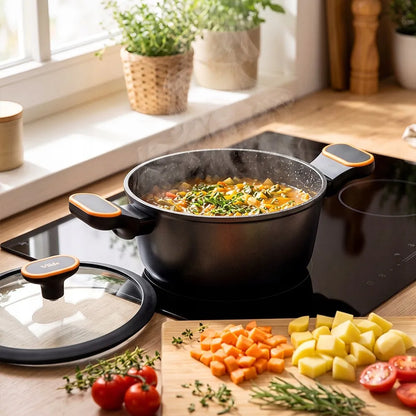 Granitinis puodas su dangčiu VILDE 20 cm, 2,5 l