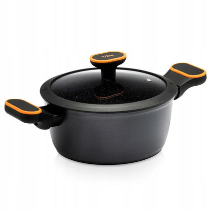 Granitinis puodas su dangčiu VILDE 20 cm, 2,5 l