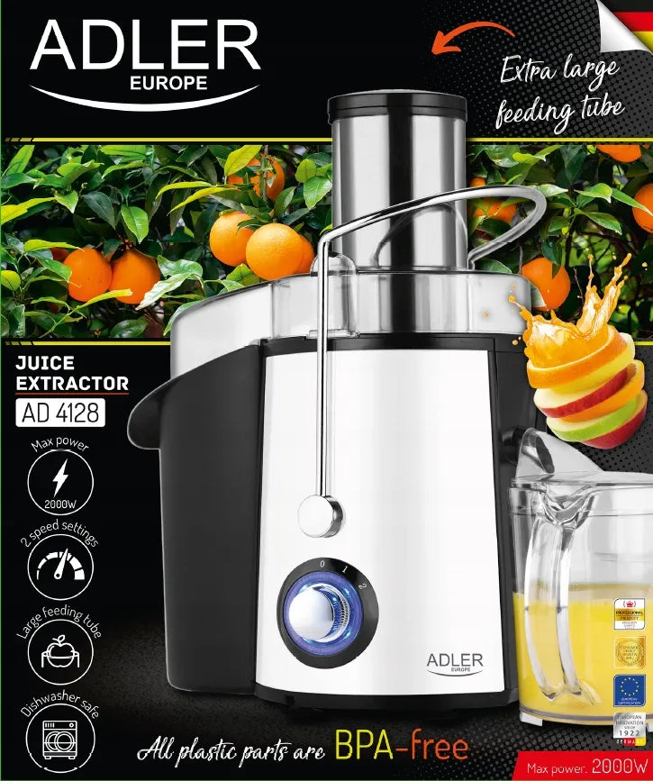 Greitaeigė sulčiaspaudė 1000W Adler AD 4128 balta