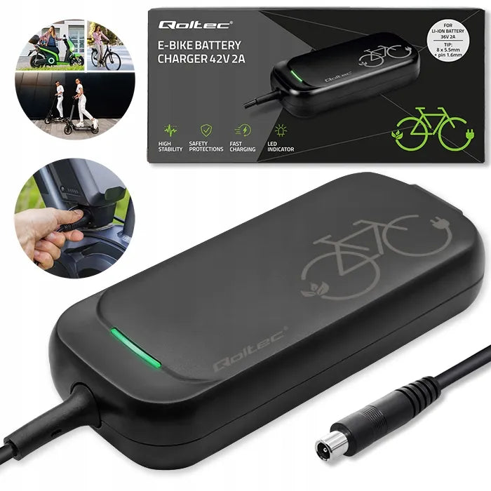 Greitas įkroviklis Xiaomi elektriniam dviračiui ir paspirtukui 36V 42V 2A 8.0*8.0mm+pin