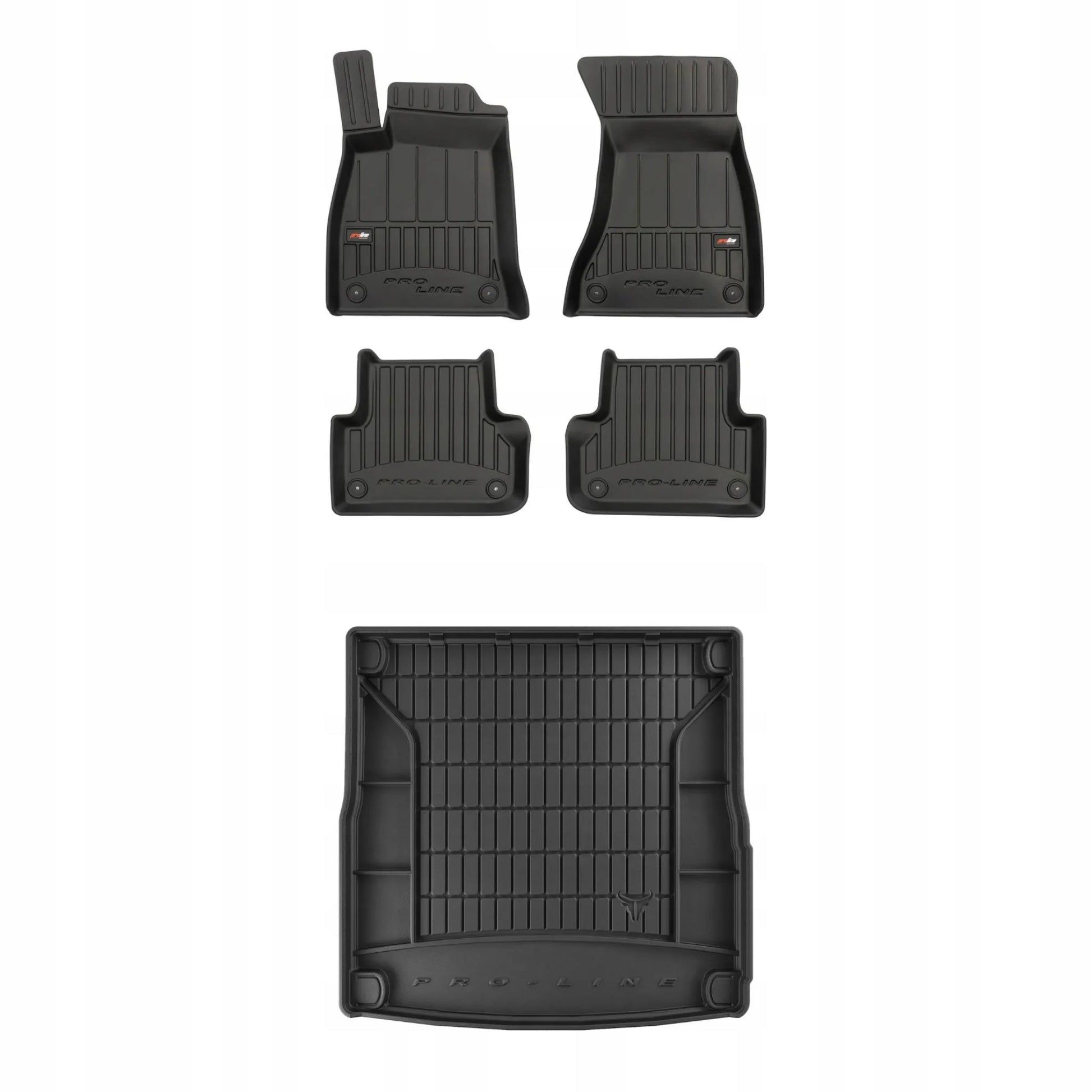 Guminiai kilimėliai ir bagažinės kilimėlis, skirti Audi A4 B9 2015-2023