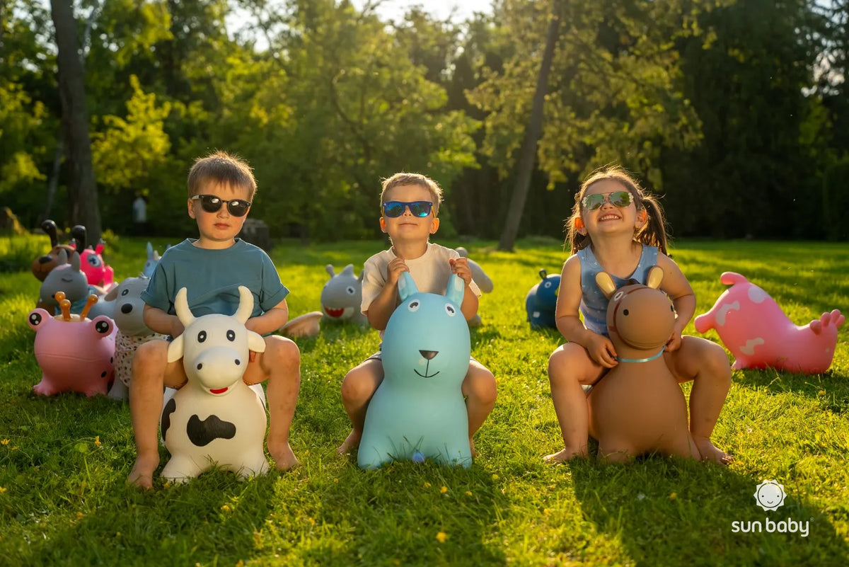 Guminis alpakos formos šokinukas vaikams su pompa, rožinis, „Sun Baby“
