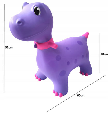 Guminis šokinėjantis dinozauras vaikams, 60 cm, su pompa