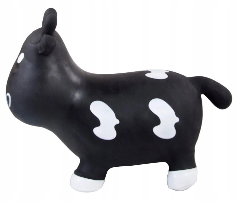 Guminis šokliukas vaikams „KRÓWKA“, 57 cm, juodai baltas