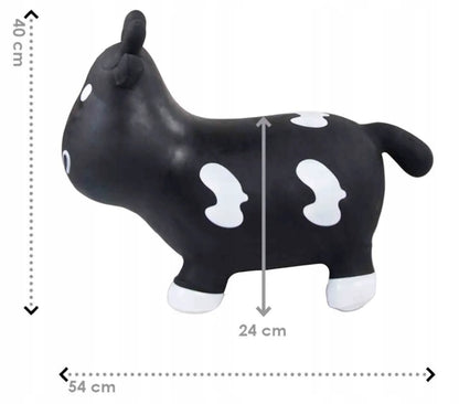 Guminis šokliukas vaikams „KRÓWKA“, 57 cm, juodai baltas