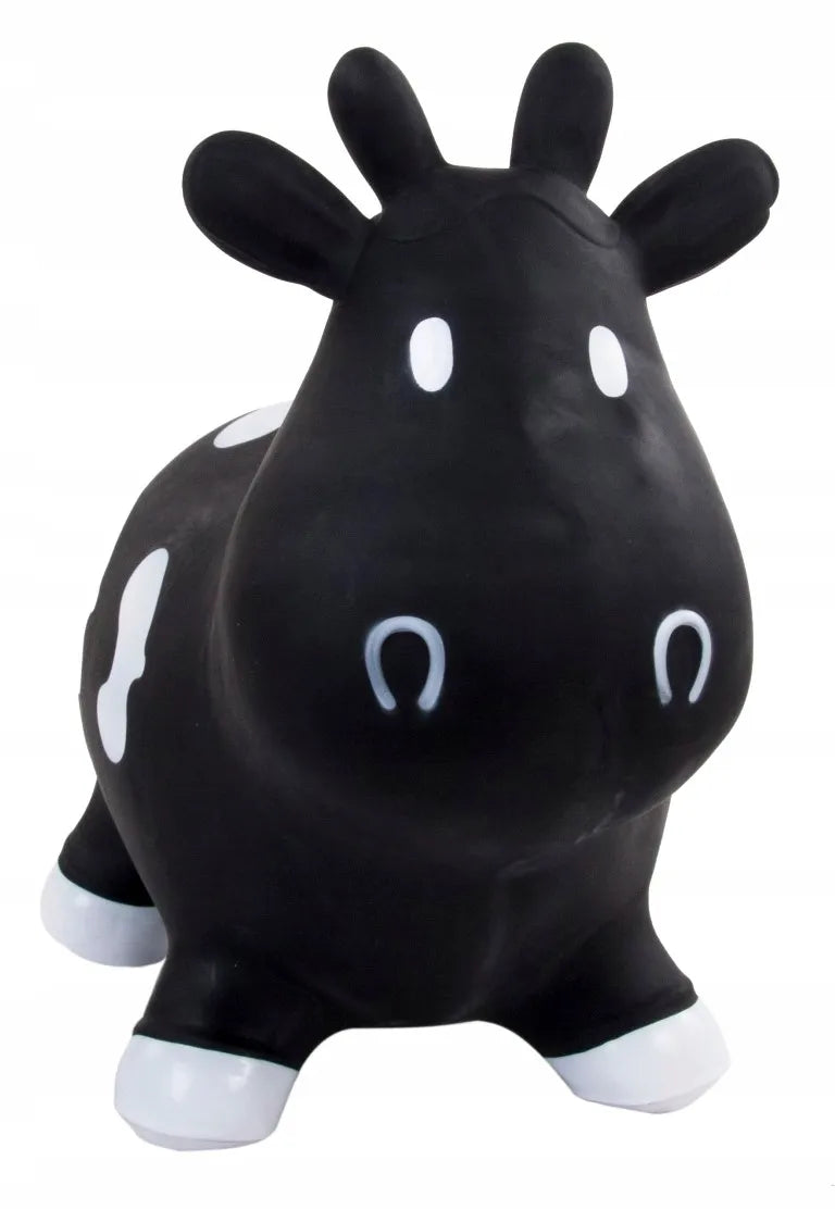 Guminis šokliukas vaikams „KRÓWKA“, 57 cm, juodai baltas