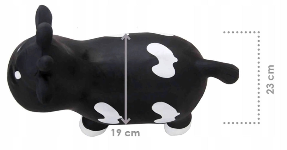 Guminis šokliukas vaikams „KRÓWKA“, 57 cm, juodai baltas