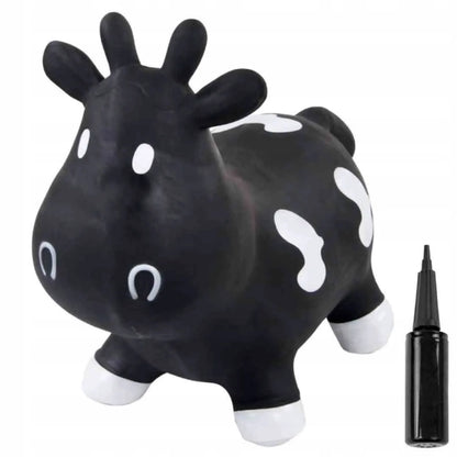 Guminis šokliukas vaikams „KRÓWKA“, 57 cm, juodai baltas