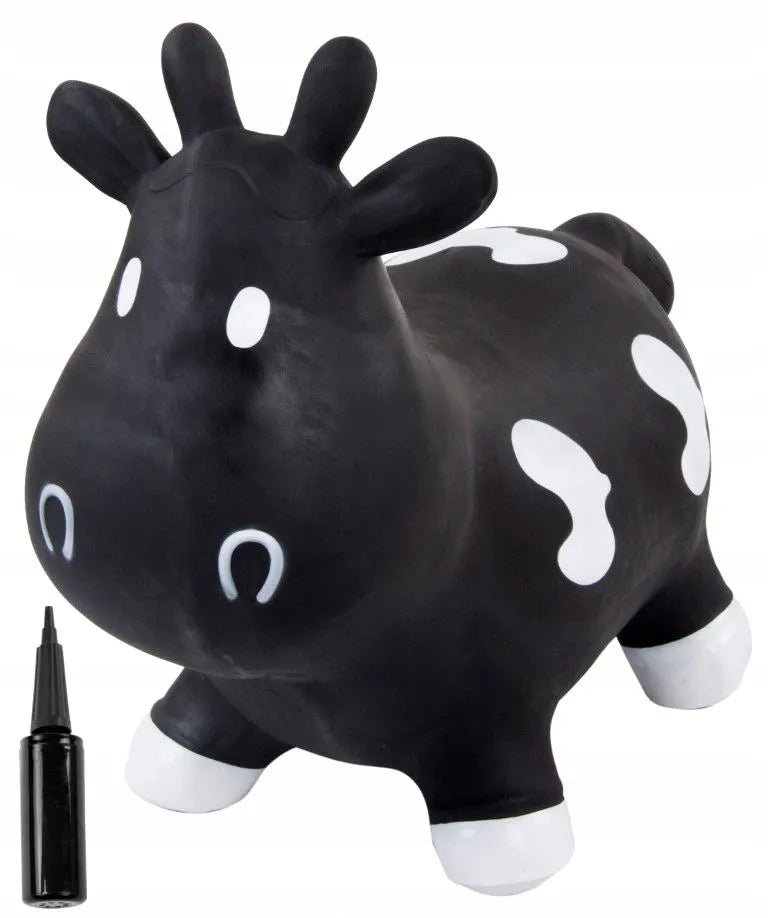 Guminis šokliukas vaikams „KRÓWKA“, 57 cm, juodai baltas