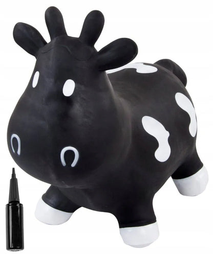 Guminis šokliukas vaikams „KRÓWKA“, 57 cm, juodai baltas