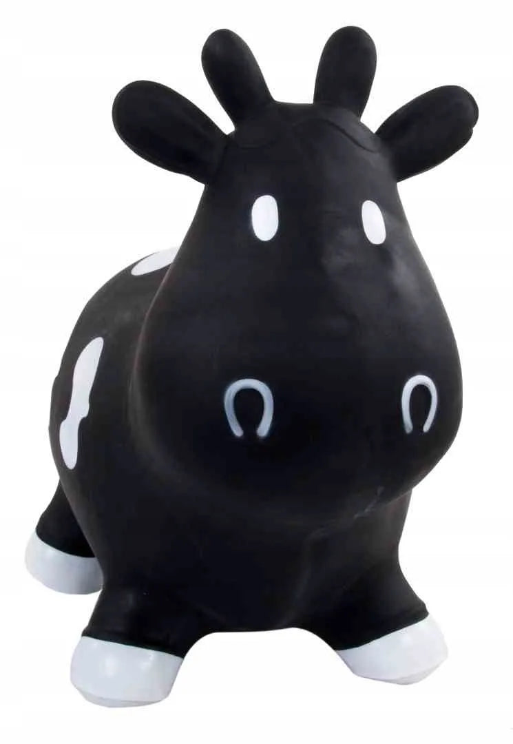 Guminis šokliukas vaikams „KRÓWKA“, 57 cm, juodai baltas