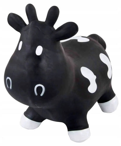 Guminis šokliukas vaikams „KRÓWKA“, 57 cm, juodai baltas