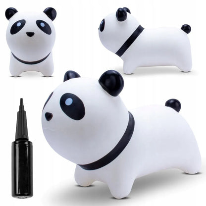 Guminis šokliukas vaikams „Panda“ Sun Baby su pompa, baltas, nuo 12 mėn.