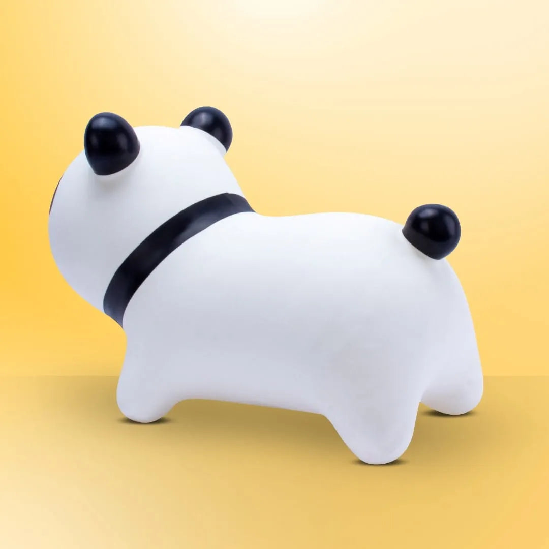 Guminis šokliukas vaikams „Panda“ Sun Baby su pompa, baltas, nuo 12 mėn.