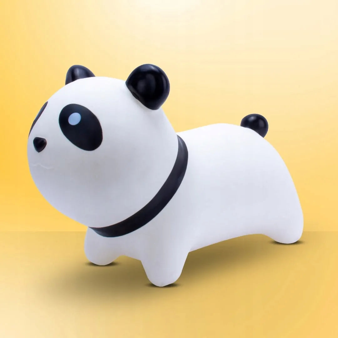 Guminis šokliukas vaikams „Panda“ Sun Baby su pompa, baltas, nuo 12 mėn.