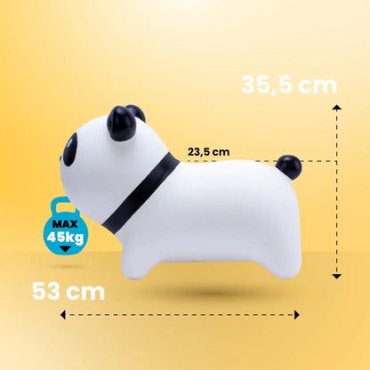Guminis šokliukas vaikams „Panda“ Sun Baby su pompa, baltas, nuo 12 mėn.