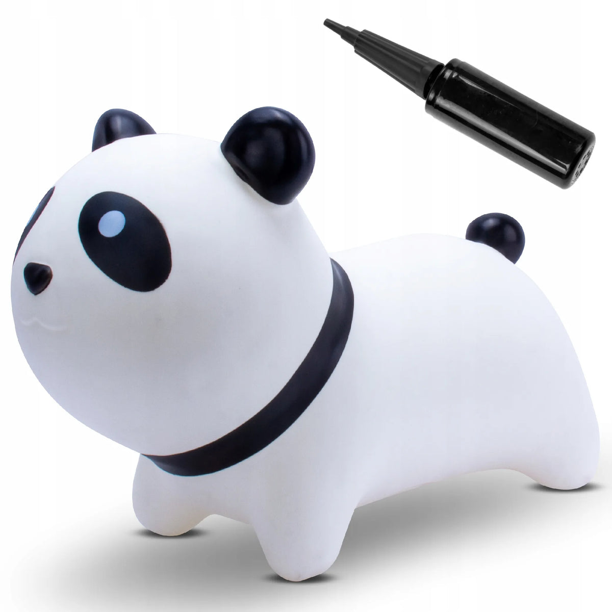 Guminis šokliukas vaikams „Panda“ Sun Baby su pompa, baltas, nuo 12 mėn.