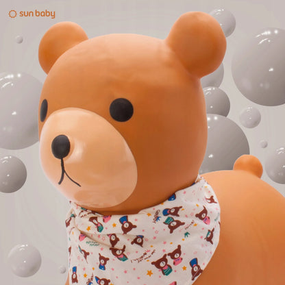 Guminis šokliukas vaikams „Sun Baby Teddy“ su pompa ir bandana