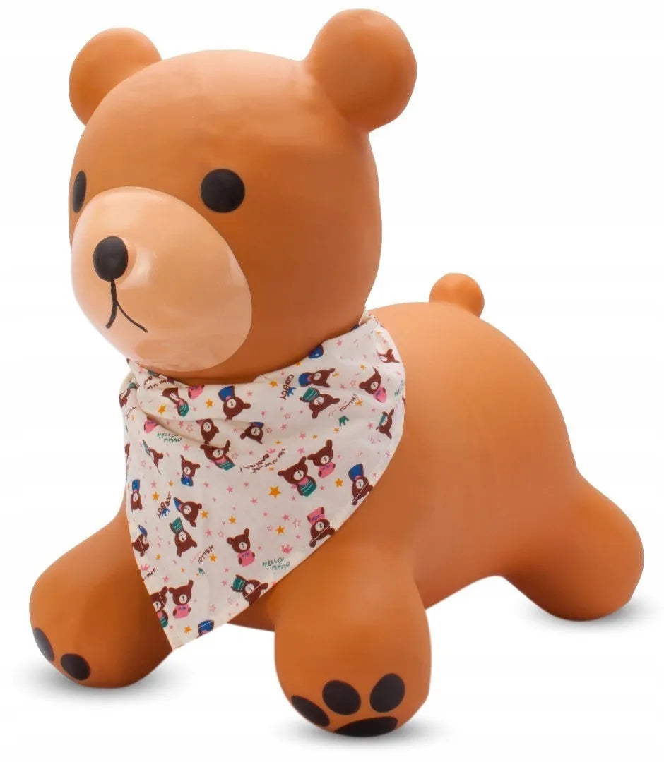 Guminis šokliukas vaikams „Sun Baby Teddy“ su pompa ir bandana