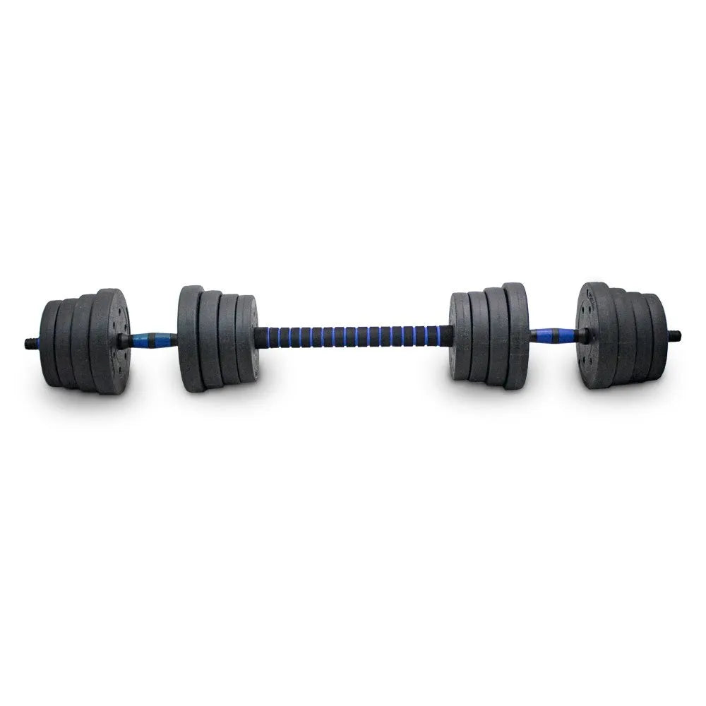 Hantelių ir štangos rinkinys 2-viename 30 kg