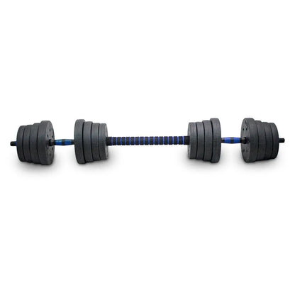 Hantelių ir štangos rinkinys 2-viename 30 kg