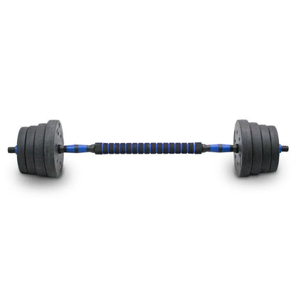 Hantelių ir štangos rinkinys 2-viename 30 kg
